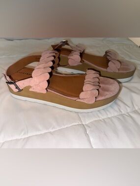 Women’s Lucky Brand Blush Pink Braided Strap Sandals 8.5